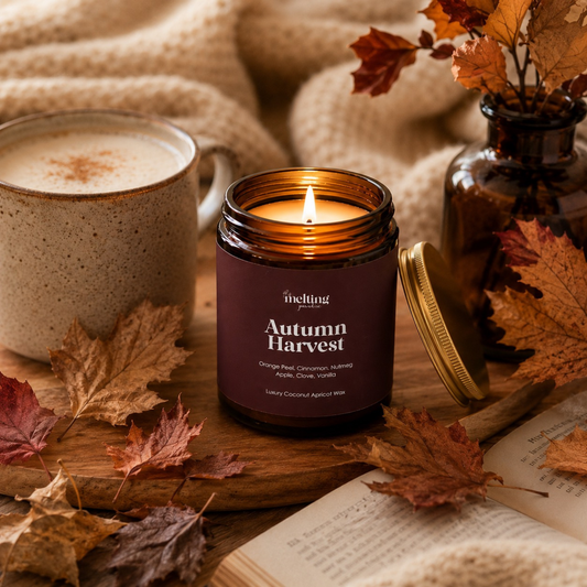 Autumn Harvest Coconut Apricot Candle – Fall Scented Candle | 8oz