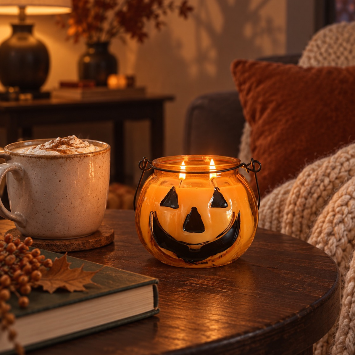 Jack o Lantern Candle ( Pumpkin Spice Latte) | The Melting Paradise | 10oz