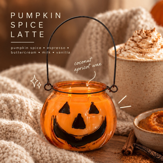 Jack o Lantern Candle ( Pumpkin Spice Latte) | The Melting Paradise | 10oz