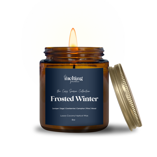 Frosted Winter Candle