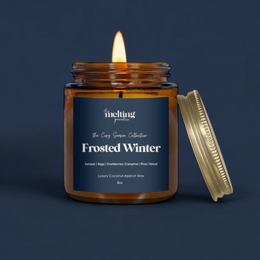 Frosted Winter Candle